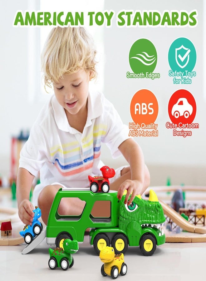 HEGUD Toddler Car Toys for 1 2 3 4 5 Year Old Boy, 5-in-1 Dinosaur Vehicle Trucks Toys for Toddlers 1-3 with Sounds & Lights Toys for Boys 4-7 Toys for Age 2-4 Dinosaur Toys for Kids 3-5 - Image 5